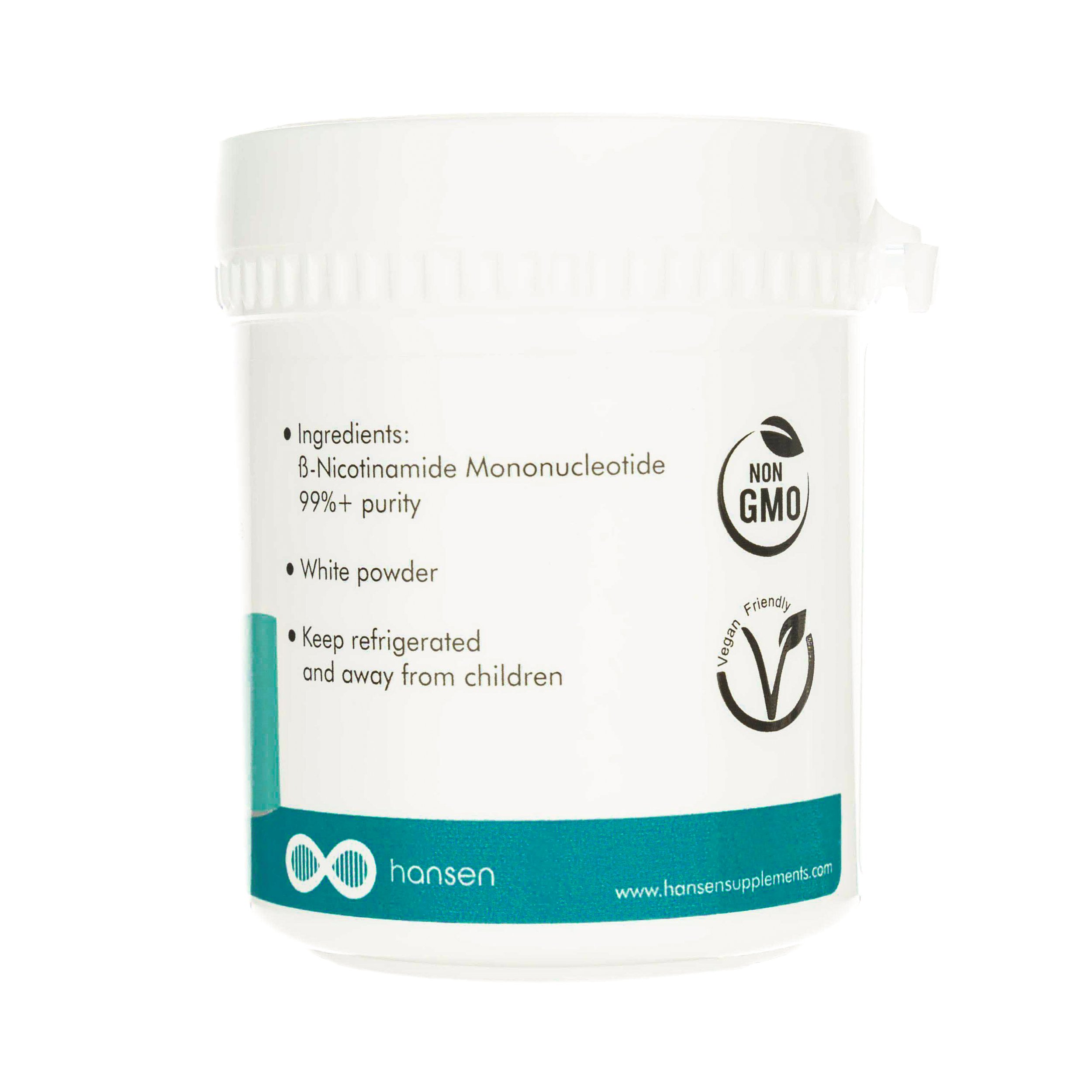 NMN - β-Nicotinamide Mononucleotide. 99%+ pure. — Hansen 